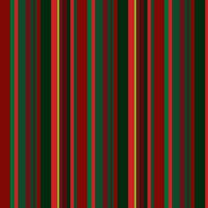 Christmas Reds and Greens Vertical Multi Stripe