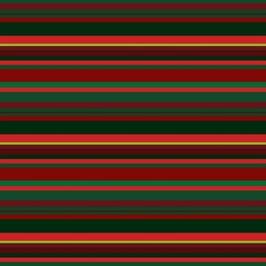 Christmas Reds and Greens Horizontal Multi Stripe