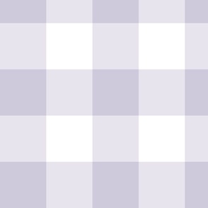 Violet Purple Gingham 4-INCH: Large Scale Light Violet Gingham Check, Buffalo Check, Buffalo Plaid