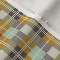 Plaid-SeaGlass, Mustard, Aubergine,Ivory-S