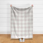 Taupe Gingham 4-INCH: Large Scale Soft Taupe Gingham Check, Buffalo Check, Buffalo Plaid