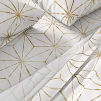 Star Geo - white + gold - 12" wallpaper