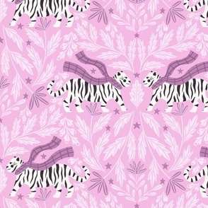 Cozy Tigers  - Pink Purple Regular Scale