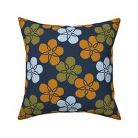 Cozy Mod Flower Power: Navy