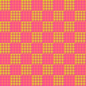 Uptown Houndstooth-Spring 2022-Papaya-Chartreuse-Hot Pink