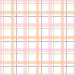 Gingham and Plaid - Pink Peach Open Plaid