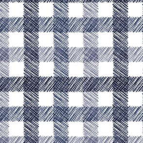 Painted Plaid - Navy