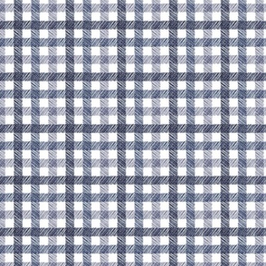 Painted Plaid - Navy - Itsy Bitsy Scale