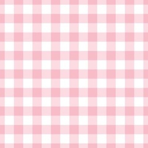 Gingham and Plaid - Pink Gingham - half inch scale