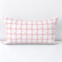 Gingham and Plaid - Pink Star Spangled Gingham - half inch scale