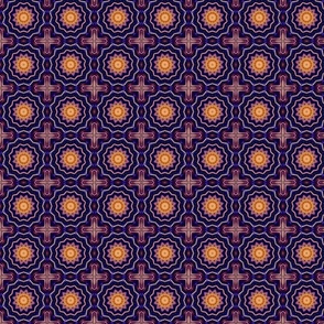 Purple Orange Geometric