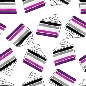 cake toss - asexual flag