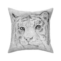 Gray Pencil Tiger Revised for Pillow