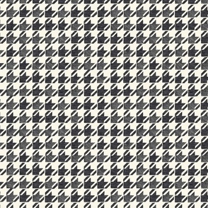 Charcoal and Cream Houndstooth