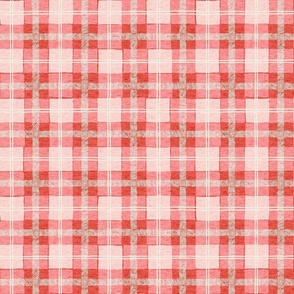 Preppy Valentine's Day Pink and Red Plaid Tartan 90s Inspired