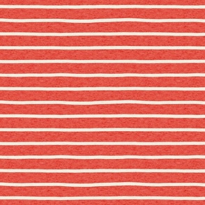 Cream Stripes on Red