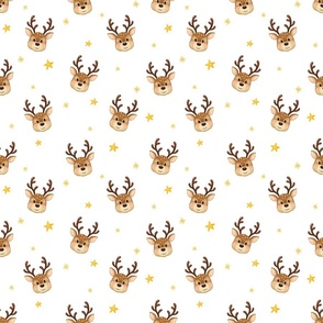 christmas pattern deer star white