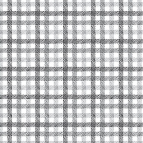 Painted Plaid - Grey - Itsy Bitsy Scale