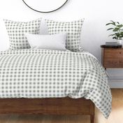 The Minimalist gingham traditional neutral plaid  design  sage green on white 