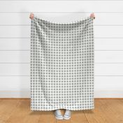 The Minimalist gingham traditional neutral plaid  design  sage green on white 