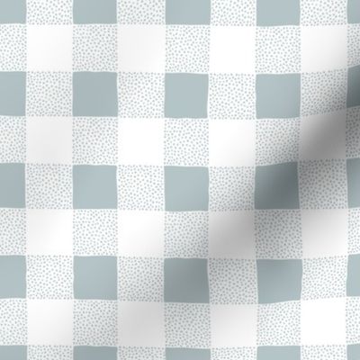The Minimalist gingham traditional neutral plaid  design cool blue gray on white