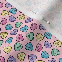 (small scale) valentine's hearts - candy pastels - pink - C21