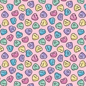 (small scale) valentine's hearts - candy pastels - pink - C21