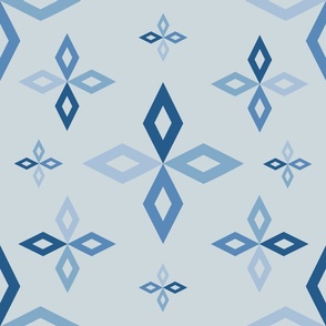 Geometric Snowflake on Grey