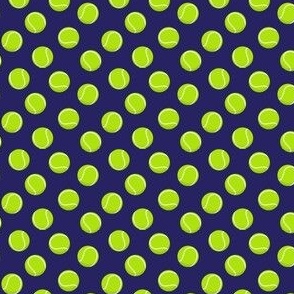 (extra small scale) tennis balls on blue C21