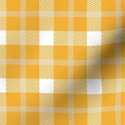 Wild west traditional retro gingham plaid design christmas texture tartan neutral ochre yellow gray on white