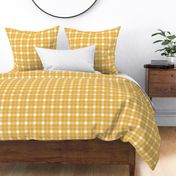 Wild west traditional retro gingham plaid design christmas texture tartan neutral ochre yellow gray on white