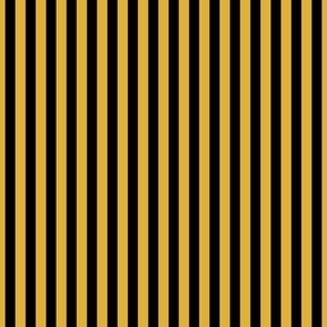 1/4" Stripes in Black and Gold