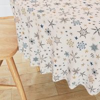 snowflakes- beige