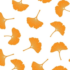 Yellow Gingko on Cream