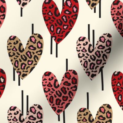 Love, animal print, hearts 