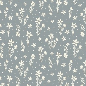Wildflower, ditsy, floral, blue