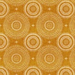 (small scale) boho geometric - mandala bohemian decor - golden - LAD21