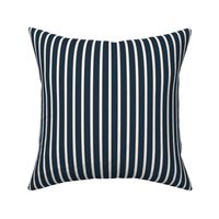 0.5" Wide / Stem Stripe / Navy Blue on Cream (n)