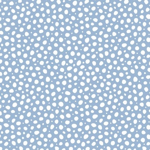 Small Scale Blue and White Polka Dots