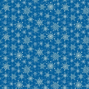 Snowflakes on Dark Blue