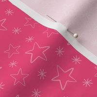 Stars and Snowflakes on Pink