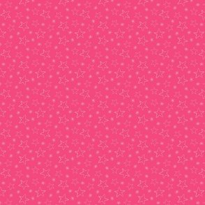 Stars and Snowflakes on Pink