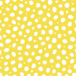 Large Scale Yellow and White Polka Dots