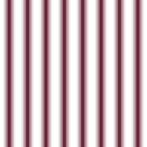 Wine Wide Gradient Stripes on White