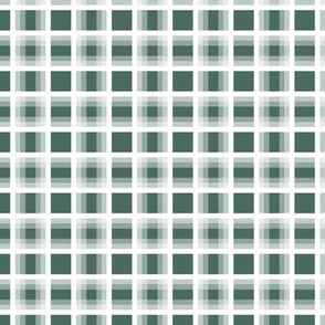 Pine and White Gradient Plaid