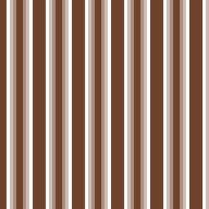 Cinnamon Brown Gradient Stripes