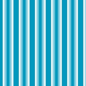 Caribbean Blue Gradient Stripes