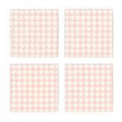 Houndstooth in Light Pink and Cream