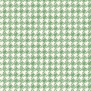 St Patricks Day Houndstooth in Green and Cream