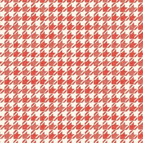 Valentines Day Houndstooth in Red and Cream